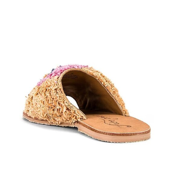 NWOT Free People Yuma woven "shag" peep toe sandal mules, 37 - Picture 8 of 15